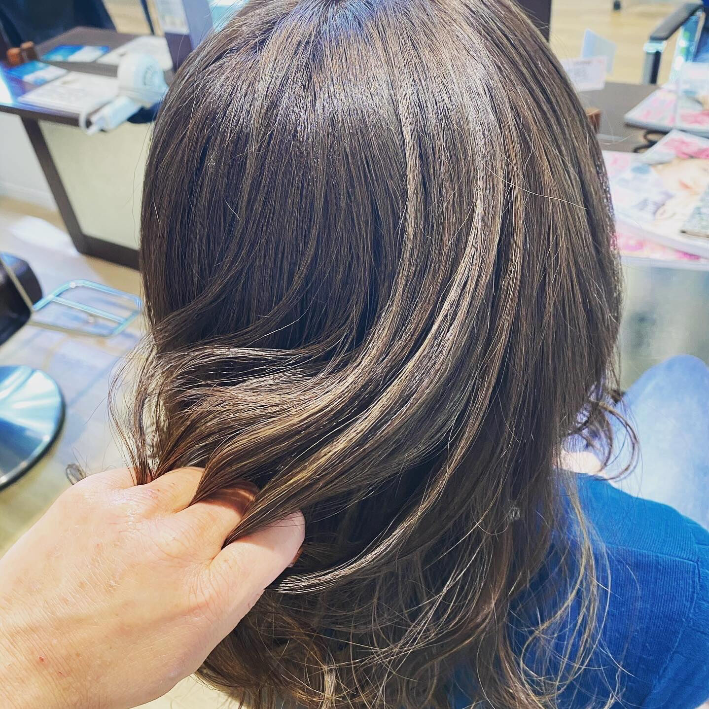 全体に細めにハイライト✨