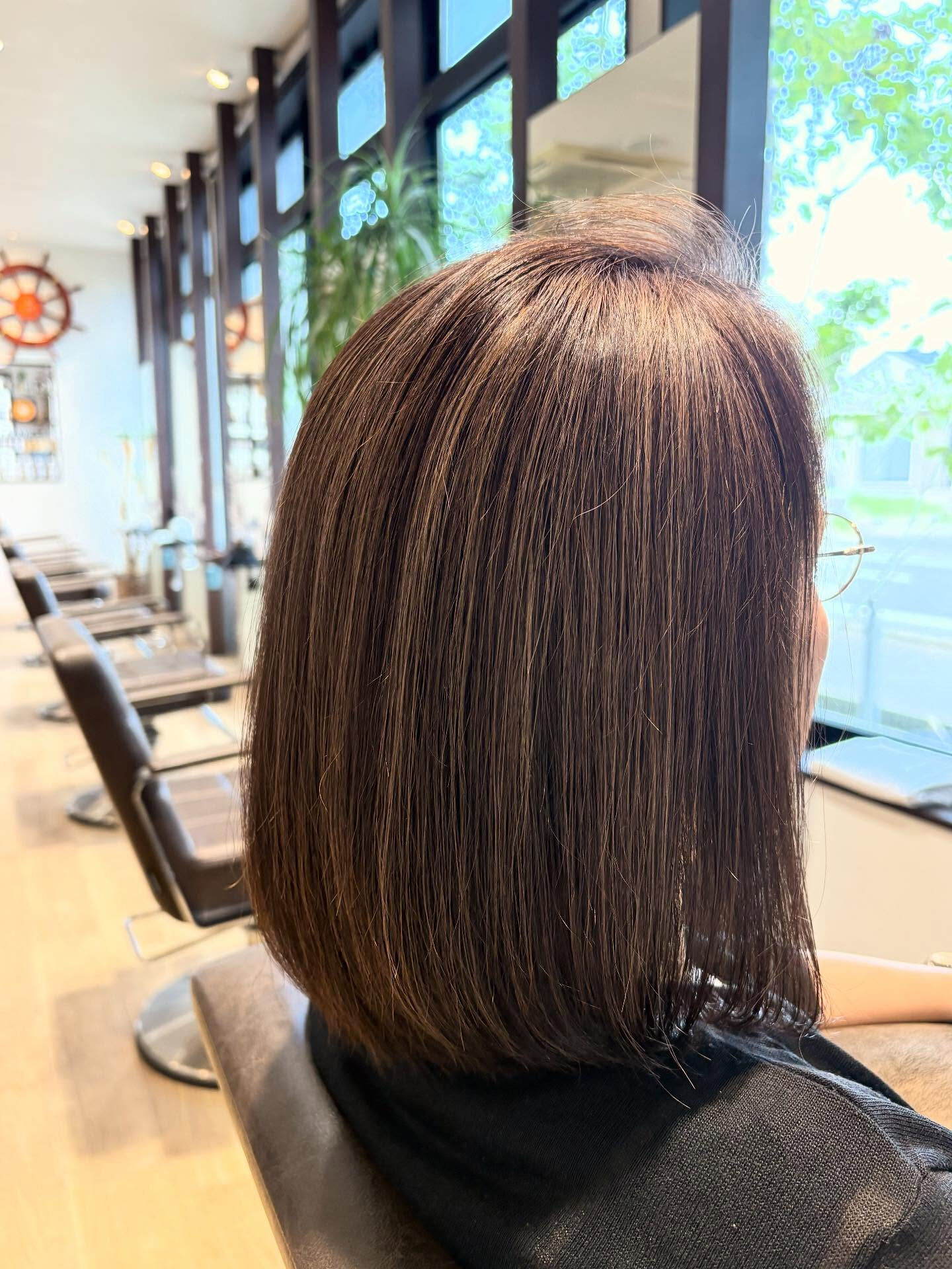 白髪染めプラスハイライトで白髪ぼかしのお客様✨
