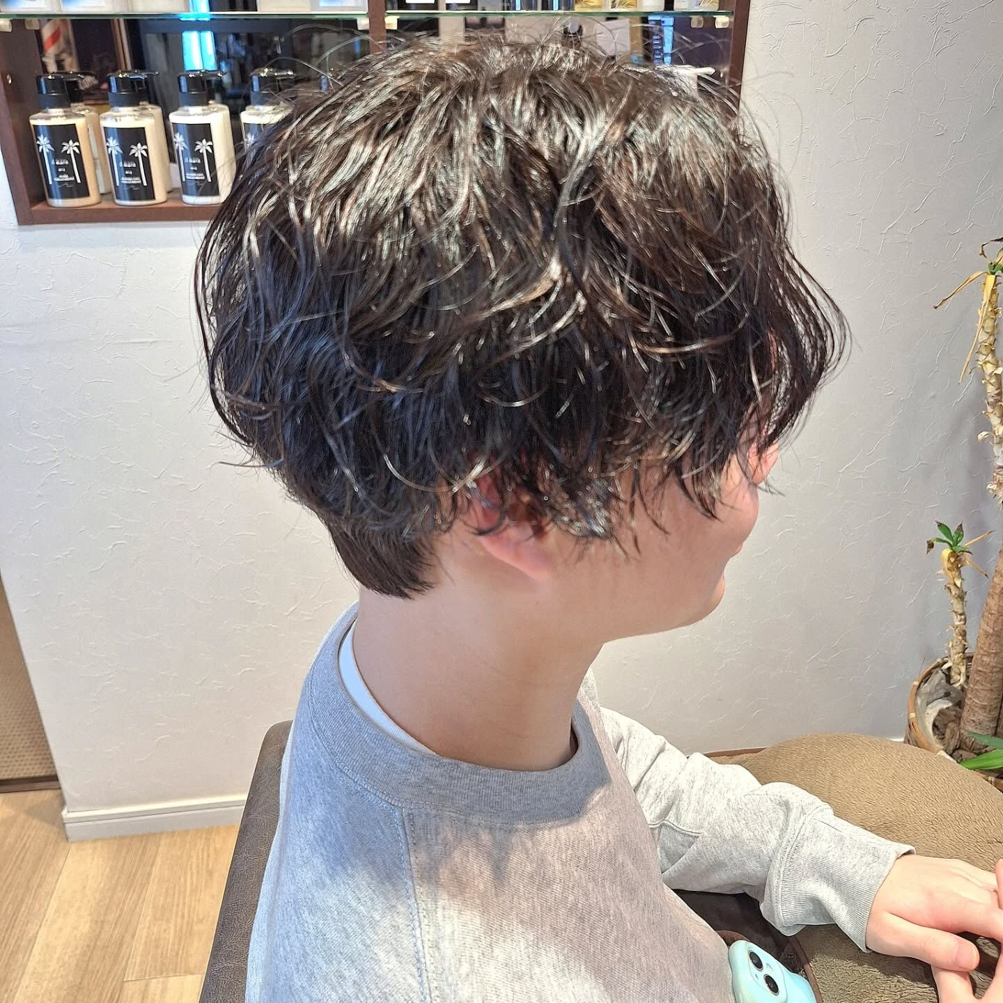 波巻きパーマ