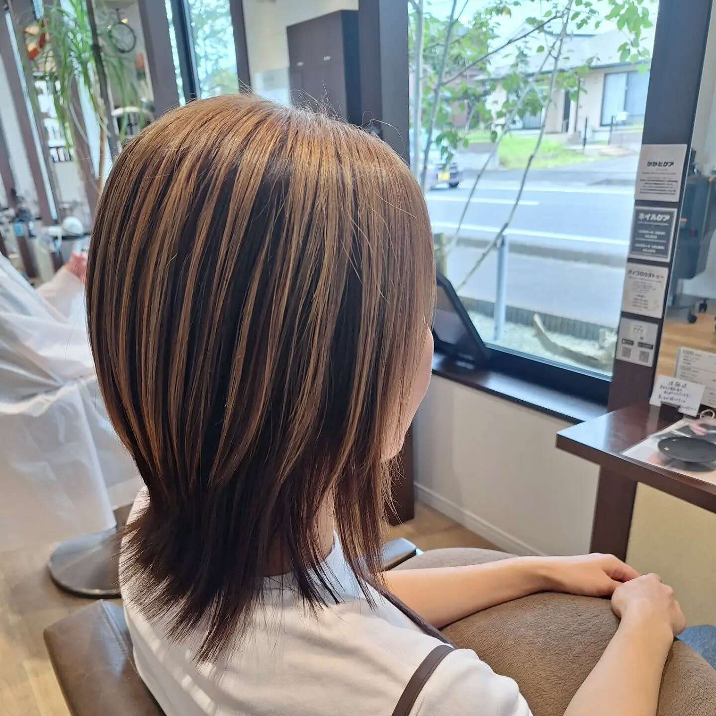 アンブレラカラーで白髪ぼかし🤎